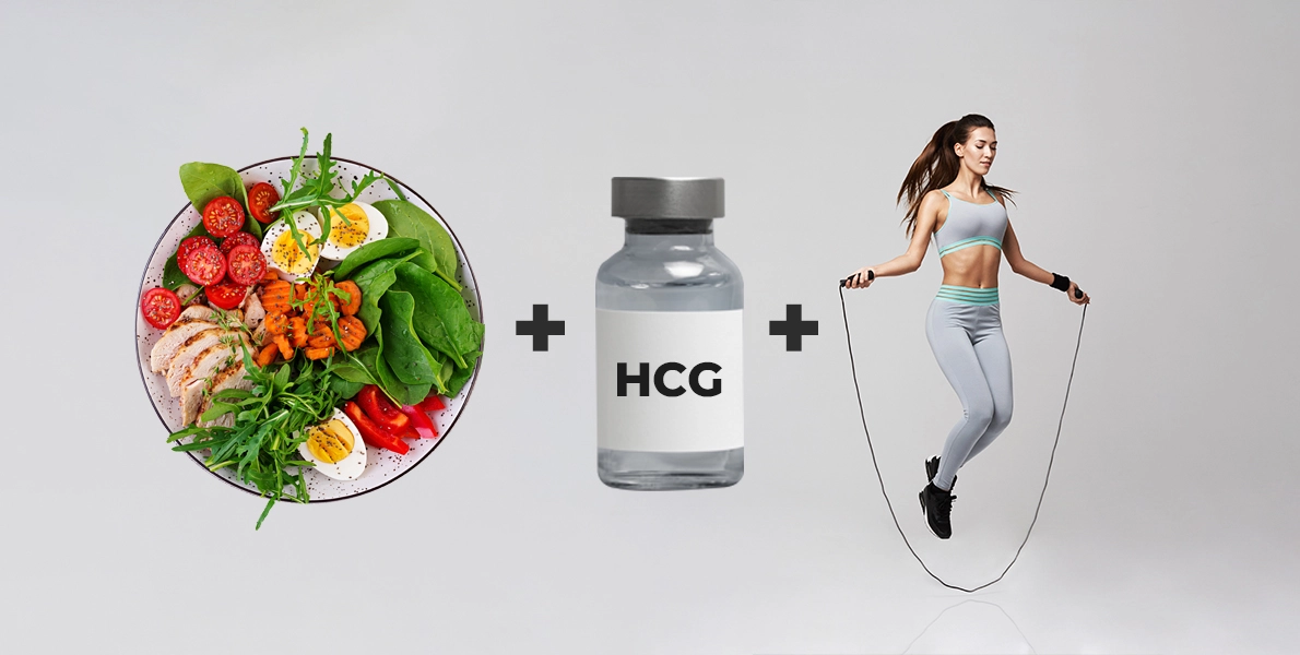 Eating healthy and exercising with HCG injections for best results