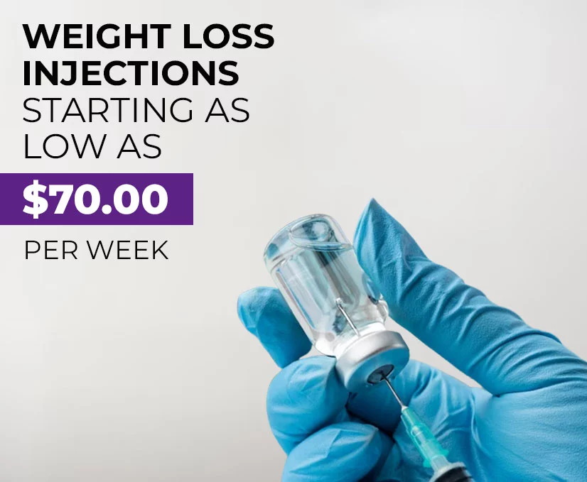 weight loss injections starting as low as $70 per week